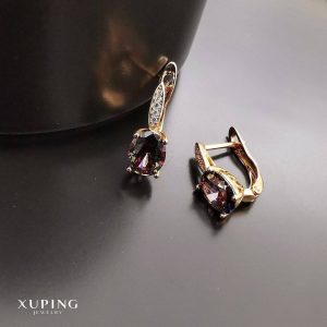 گوشواره شفق نگین دار