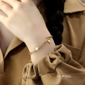 دستبند پروانه و مروارید ژوپینگ