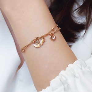 دستبند زنانه صدف و ماهی ژوپینگ